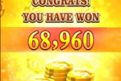 lucky player winning a  P68,960 in the Slot game!